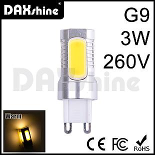 DAXSHINE LED G9 3W AC260V Warm White 2800-3200K 240-260lm  